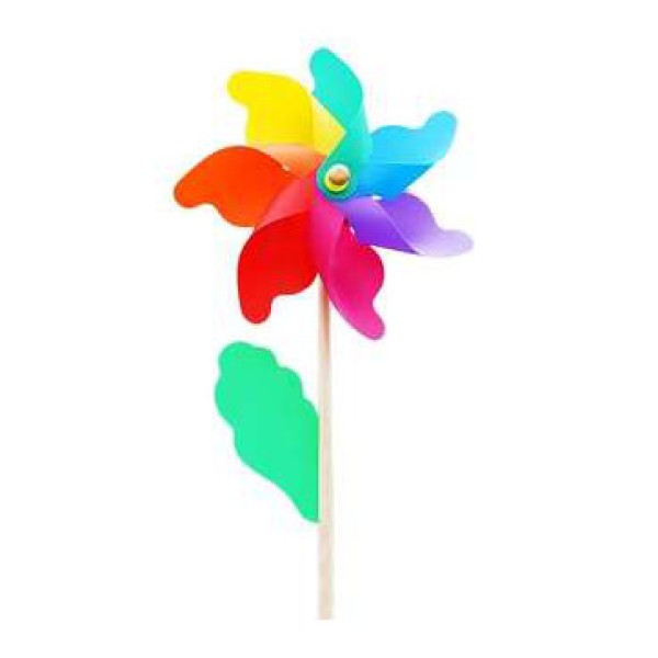 ΑΝΕΜΟΜΥΛΟΣ ΠΟΛΥΧΡΩΜΟΣ ΞΥΛΙΝΟΣ 53CM 1228-13